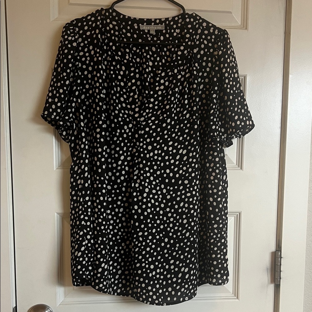 Black and White Polka Dot Blouse